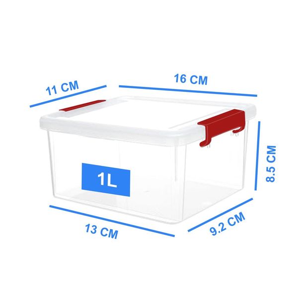Clear Plastic Storage Boxes With Clip Lids Home Office Kitchen Stackable Boxes_voghion.com