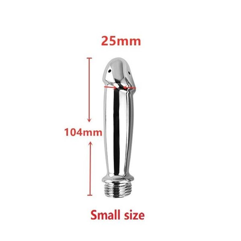 Metal Steel Douche Enema Syringe Anal Shower Head Beads Cleaning Kit Butt Plug Attachment Nozzle Tip Gay Sex T_voghion.com