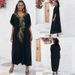 Bohemian Embroidered Cotton Maxi Dress – Oversized Beach Cover-Up, Flowy Tunic For Women, Plus Size Swim Wrap With Elegant Gold Embroidery_voghion.com