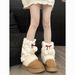 Cute wool ball sock autumn winter y2k plush thick leg covers ins warm and slimming mid tube socks_voghion.com