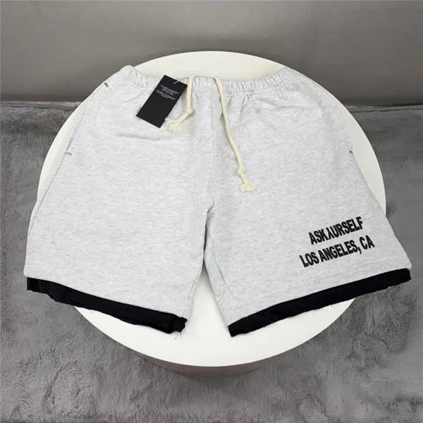 Men's Fleece Team Layered Men Women Puff Printed Askyurself Shorts Pocket Zip Loose Fit Breeches T221129_voghion.com