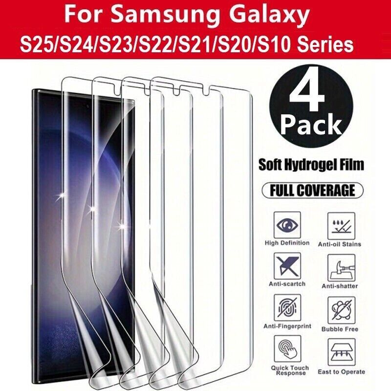4X For Samsung Galaxy S21 S22 S23 S24 S25 Ultra Hydrogel FILM Screen Protector_voghion.com