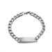 Bracciale semplice fai da te unisex alla moda con catena cubana in acciaio inossidabile, personalizzabile_voghion.com