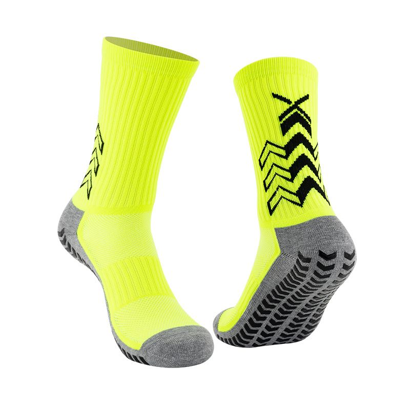 Men's Football For Men And Women With Glue Non Slip Sports Cycling Thick Towel Bottom Stockings Training Floor Socks_voghion.com