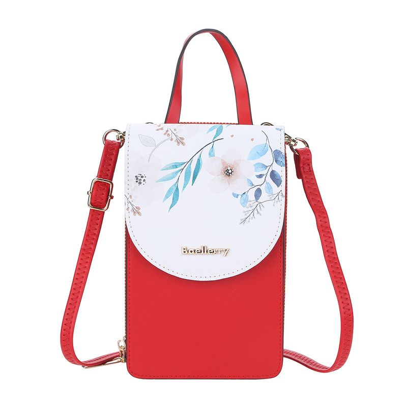 BAELLERRY New Phone Women's Korean Touch Screen Printed Shoulder Mini Vertical Crossbody Bag Wallet_voghion.com