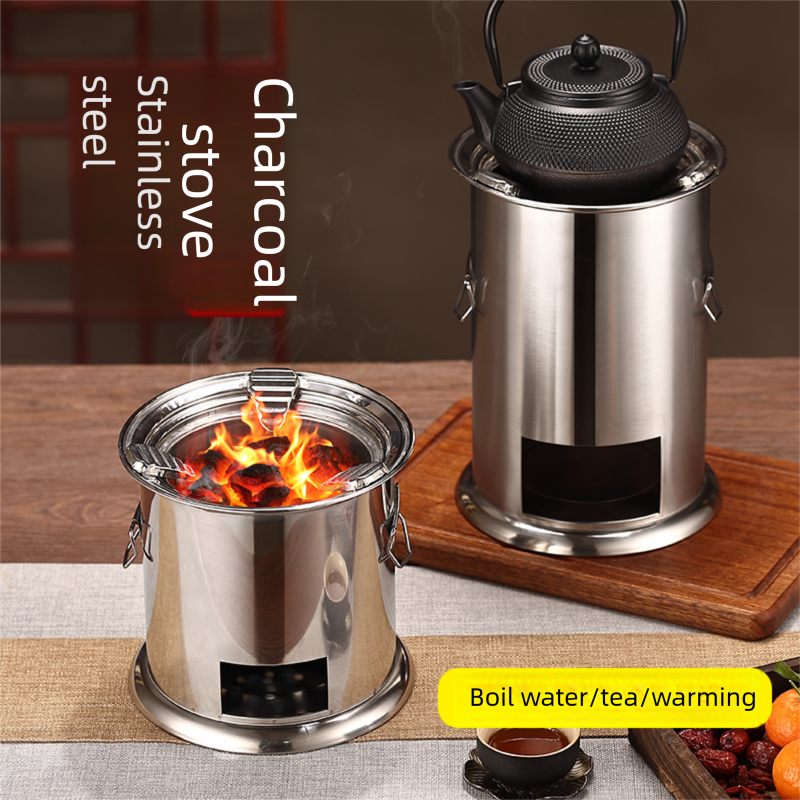Outdoor Firewood Charcoal Dining Portable Carbon Water Boiling Tea Stove Camping Travel Supplies_voghion.com