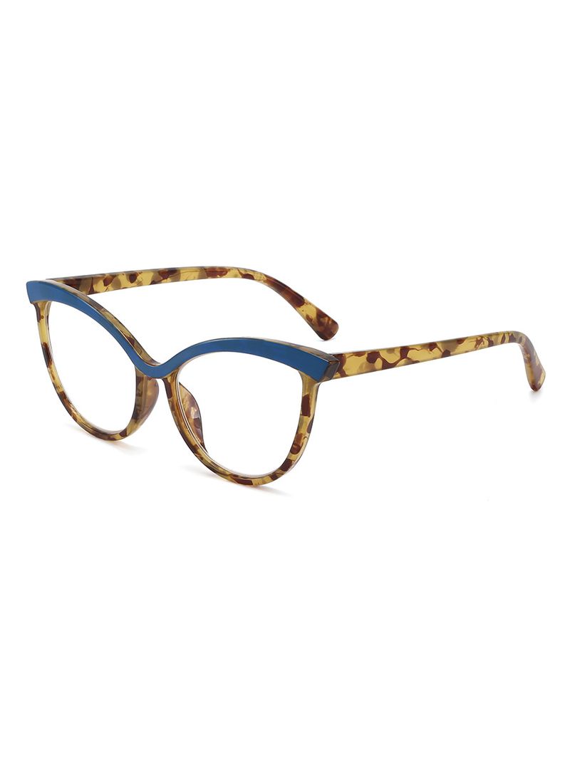 Anti Blue Light Glasses Fashion Cat Eye Glasses Frame Female Internet Celebrity Same Style Reading Glasses Leopard Print Flat Glasses T1375_voghion.com