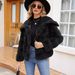 Elegant Faux Fur Cropped Jacket For Women - Winter Fashion Outerwear With Lapel Collar, Plus Size Options (Black/Rose/Pink/Purple/Grey/Khaki)_voghion.com