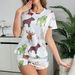 Summer Casual Women's Clothing Cute Puppy Short-sleeved Shorts Two-piece Loose Pajama Set_voghion.com