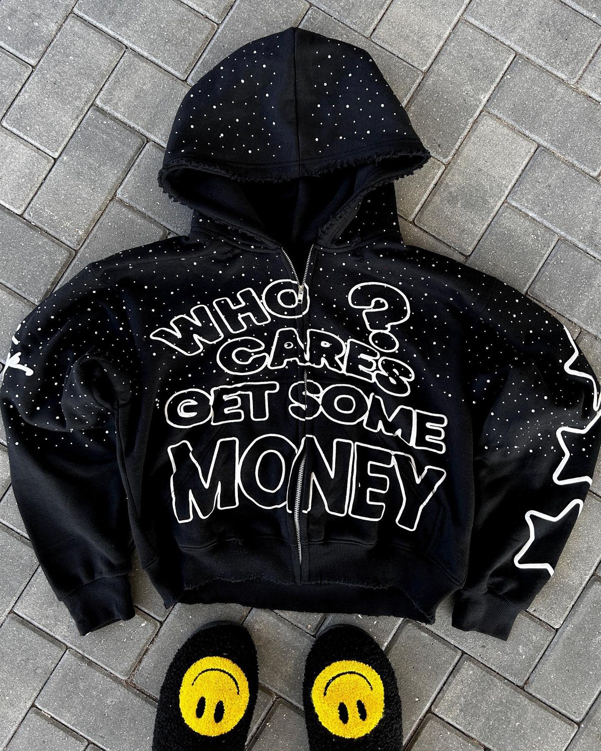 Men's 3D Print Zip-Up Hoodie - Streetwear Jacket With Bold Graphics, Oversized Fit (Black, S-XL)_voghion.com