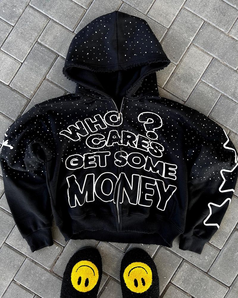 Herren-Kapuzenpullover mit 3D-Druck und Reißverschluss – Streetwear-Jacke mit auffälligen Grafiken, übergroße Passform (Schwarz, S-XL)_voghion.com