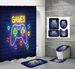 High definition digital printing hot game handle waterproof polyester bathroom shower curtain set_voghion.com
