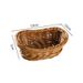 Rattan Small Creative Plate Snack Storage Basket Yuanbao Shape Handwoven Fruit Melon Seeds_voghion.com