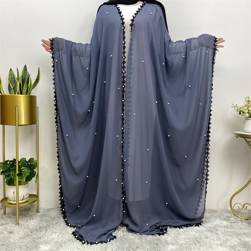 Women's Clothing Trendy Lace Stitching Beads Loose Lace Long Sleeve Cardigan Women's_voghion.com