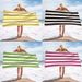 Asciugamano da spiaggia in microfibra - Morbido e soffice, monofacciale con motivo a righe, ad asciugatura rapida e leggero per i viaggi estivi._voghion.com