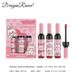 Set trucco labbra a forma di bottiglia di vino - Smalto e tinta labbra antiaderenti, lucidalabbra idratante, set di rossetti liquidi con motivo a cartoni animati_voghion.com