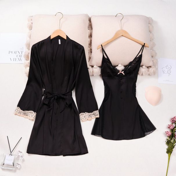 Nachtwäsche für Damen Pyjamas zweiteiliges sexy Heimkleid-Set für Damen kann draußen getragen werden_voghion.com