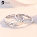 Vendite calde Moda Coppia Anelli Set Argento Colore Semplice Apertura Regolabile Anello da dito Gioielli leggeri Per Donne Uomini Regalo di anniversario_voghion.com