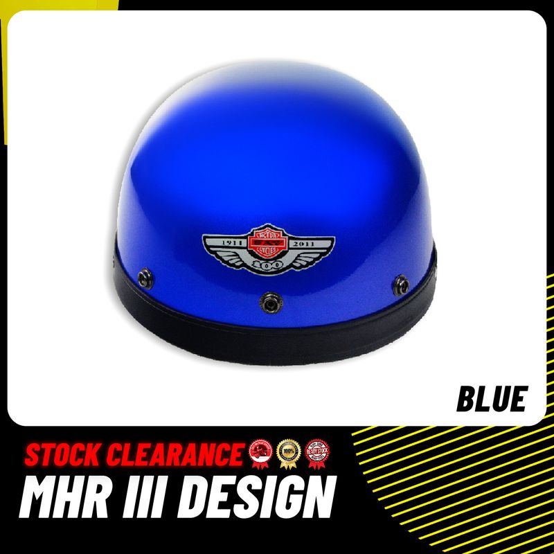 (Clearance) III Design [BRV ] Steng Kura T Keledar MHR Siap Visor Separuh Helmet Half Cut (NEW)_voghion.com