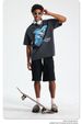 Printed Men's Short-sleeved T-shirt American Retro Destruction Loose Men's T-shirt_voghion.com
