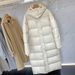 Piumino ultra lungo da donna – Parka invernale con cappuccio, lunghezza dal ginocchio alla caviglia, imbottitura in piuma d'anatra bianca di alta qualità per climi estremamente freddi_voghion.com