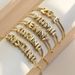 1pc Personalized 3D Bubble Name Adjustable Sliding Letter Bracelet, Suitable For Women's Daily Wear, Ideal Gift For Valentine's Day, Mother's Day, Ann_voghion.com