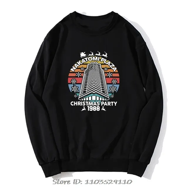 Nakatomi Plaza Hip Hop Hoodie Die Hard Movie Christmas Party 1988 Bruce Leisure Plus Size Sweatshirt Cotton Streetwear_voghion.com