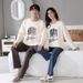 Paar Frühling Cartoon Pyjamas Langarm Baumwolle Hoodie Männer Frauen Nette Atmungsaktive Hause Kleidung Herbst und Winter_voghion.com
