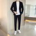 CT Spring Thin Suit For Men Casual Versatile Blazer Korean Style Slim Fit Trendy Top Handsome Three-Piece Set_voghion.com