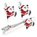 hot selling Santa Claus cufflinks tie clip set personalized holiday gift Christmas shirt accessories_voghion.com