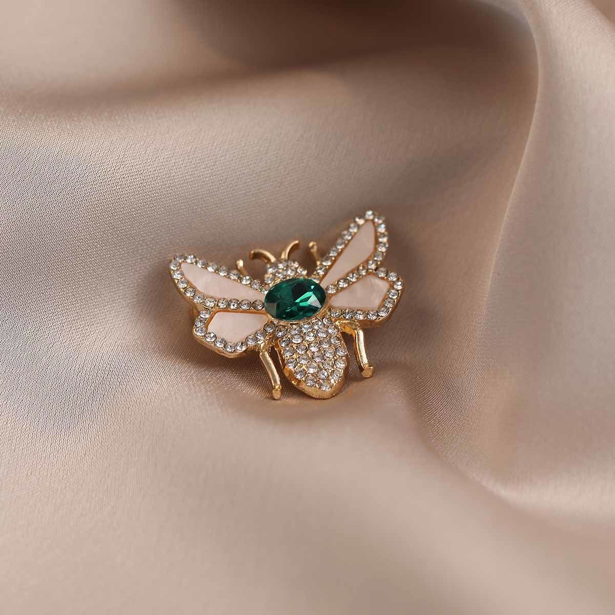 Broche anti-lumière New Bee, accessoires haut de gamme, corsage, vêtements sans couture, costume de tempérament, broche anti-lumière exquise_voghion.com