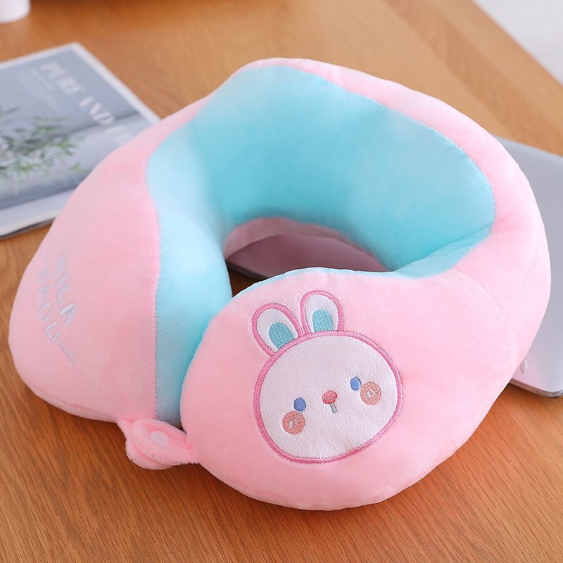 【Collezione 1441 Persone】 Cuscino a forma di U con motivo a fiori, portatile, per viaggi in aereo, ufficio, collo e auto_voghion.com