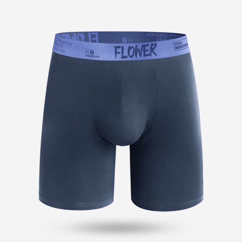 Men's Underwear Solid Color Mid Waist Cotton Plus Length Anti Wear Leg Breathable Boxer Shorts Running Boxer Shorts_voghion.com