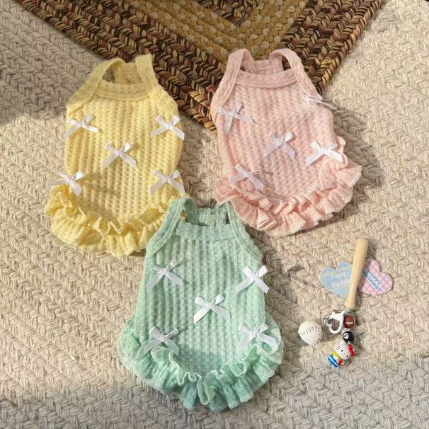 2025 Spring Summer Thin Breathable Striped Vest Cat Two-Legged Suspender Cute Teddy Pet Dog Clothes_voghion.com