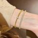 High-end Elastic Cat Eye Gold Beads Full Diamond Running Ring Bracelet Fashion Versatile For Women_voghion.com