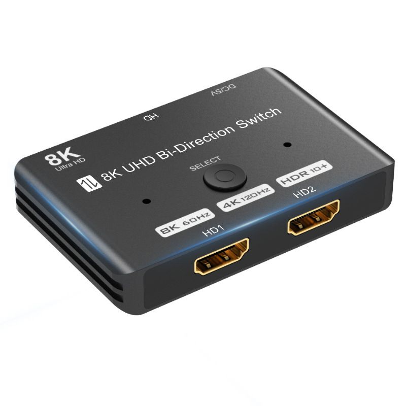 HDMI 2.1 kahesuunaline lüliti 8K 60Hz 4K 120Hz lülitusadapter 2 in 1 Out Converter Splitte PC TV jaoks PS4 Xbox PS5 projektorid_voghion.com