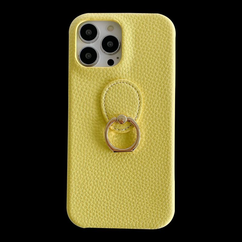 Mobile phone case Suitable for iPhone15 mobile phone case, Apple 14pro max/12/11 litchi pattern ring buckle holder mobile phone case_voghion.com
