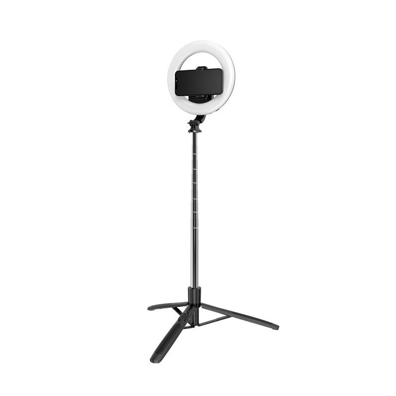 Kablosuz Bluetooth Selfie Çubuğu Canlı Teleskopik Braket, Özellikler: Q05S (Doldurma Işıklı Siyah)_voghion.com