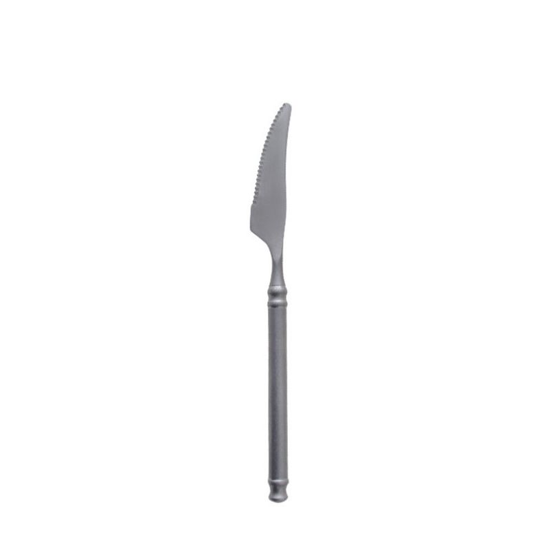 Ensemble de vaisselle nordique en acier inoxydable avec couteau à steak, fourchette et cuillère_voghion.com