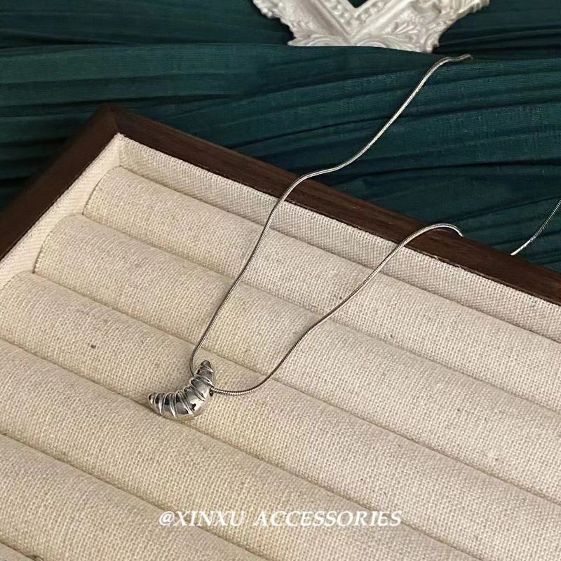 Nuova collana con croissant francese, di nicchia, di alta qualità, squisita, alla moda, versatile accessorio per catena della clavicola_voghion.com
