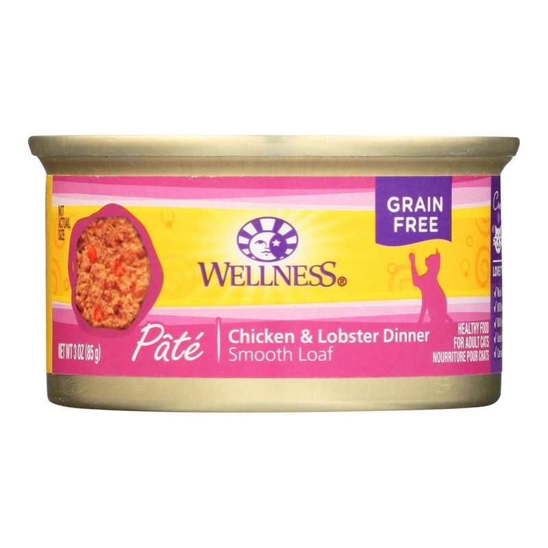 Wellness Pet Products Cat Food - Chicken And Lobster - Case Of 24 - 3 Oz._voghion.com
