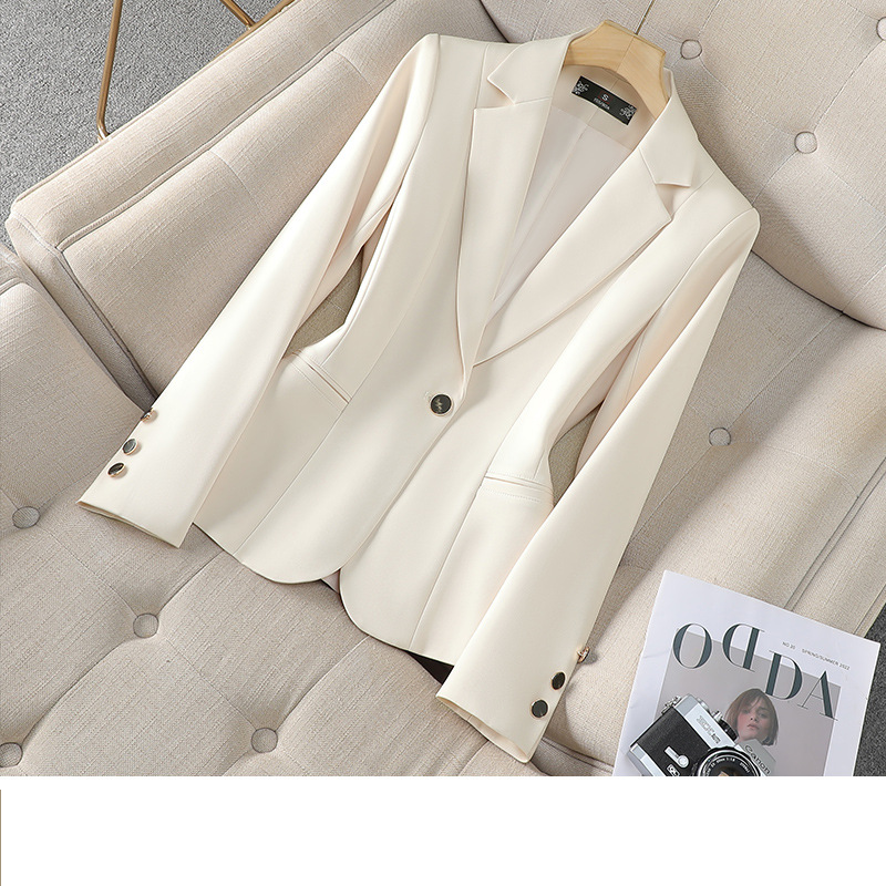 Vêtements pour femmes Veste de costume noire de petite taille pour femme, mode de tempérament de printemps et d'automne, vêtements de travail pour dames, loisirs, déplacements_voghion.com