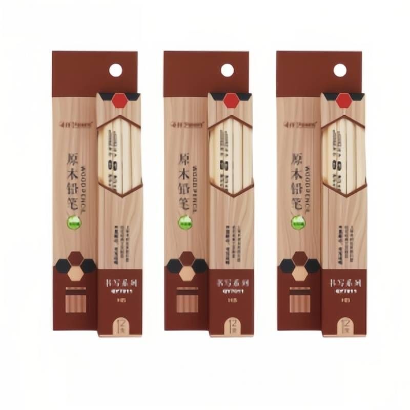 Lápices de madera HB y 2B para niños (paquete de 12/50), escritura suave, útiles escolares y de oficina, ideales para estudiantes y artistas._voghion.com
