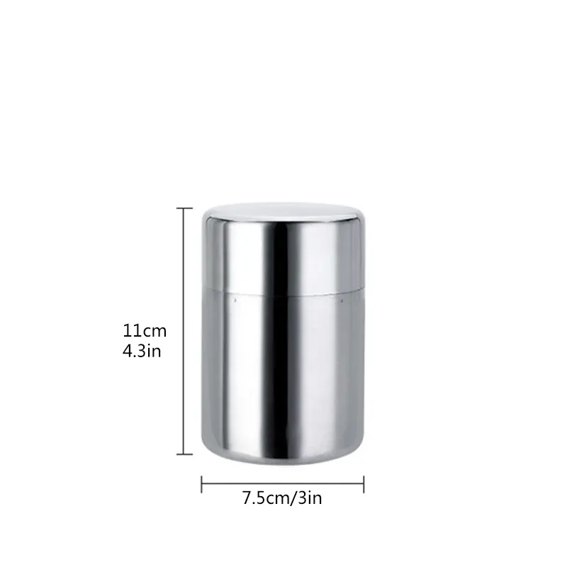 304 Stainless Steel Tea Coffee Sugar Storage Container with Airtight Double Lids Tea Organizer for Loose Tea and Tea Bags Spice_voghion.com