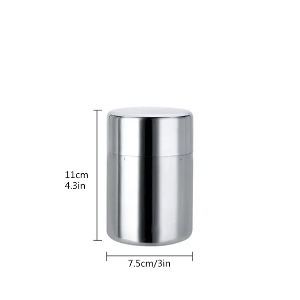 304 Stainless Steel Tea Coffee Sugar Storage Container with Airtight Double Lids Tea Organizer for Loose Tea and Tea Bags Spice_voghion.com