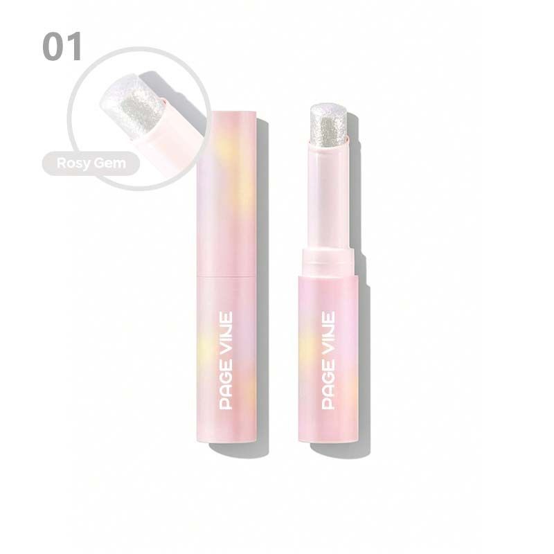 PAGE VINE Crystal Jelly Highlight Perlglanz Feiner Blitz Wasserfest Schweißfest Nicht Verschmieren Einfarbiger Lidschatten_voghion.com