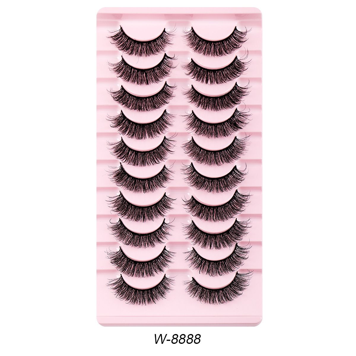 10 pares de cílios postiços naturais de uma peça, estilo fofo, cacheados e densos, para maquiagem de palco, criam um visual dramático para os olhos_voghion.com