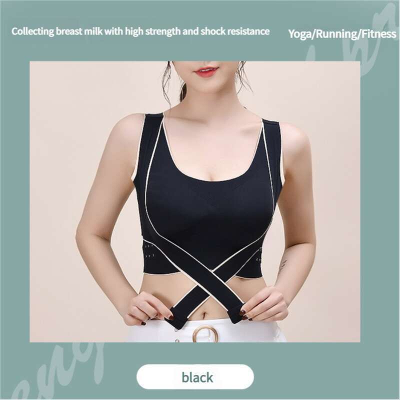 Front Button Without Steel Ring, Beautiful Back Correction, Abdominal Compression, Anti Sagging, Plus Size Sports Bra_voghion.com