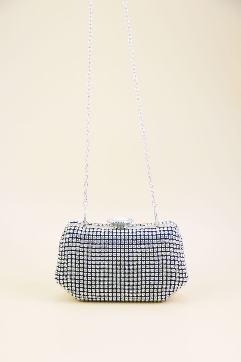 Nova bolsa de mão feminina com strass, totalmente incrustada, grande bolsa de noite com diamantes King_voghion.com