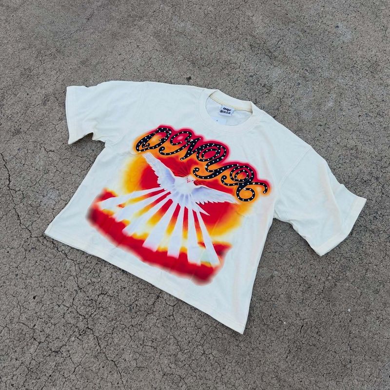 Top a maniche corte con scollo rotondo e stampa per l'estate, unisex, stile street, scollo rotondo, stile high street_voghion.com